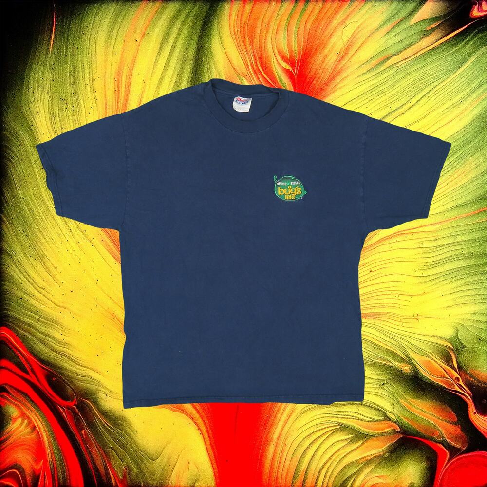 90s Vintage Disney Pixar A Bug’s Life Embroidered Movie Promo T Shirt Tee XL